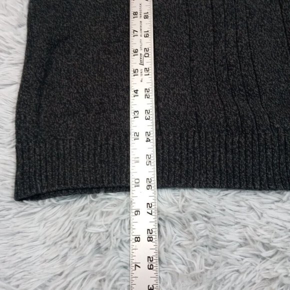 Tricots St. Raphael Mens Sweater Gray XL Mock Neck 1/4‎ Zip Sweatshirt Textured - Picture 7 of 10